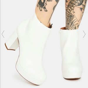 White Disco booties